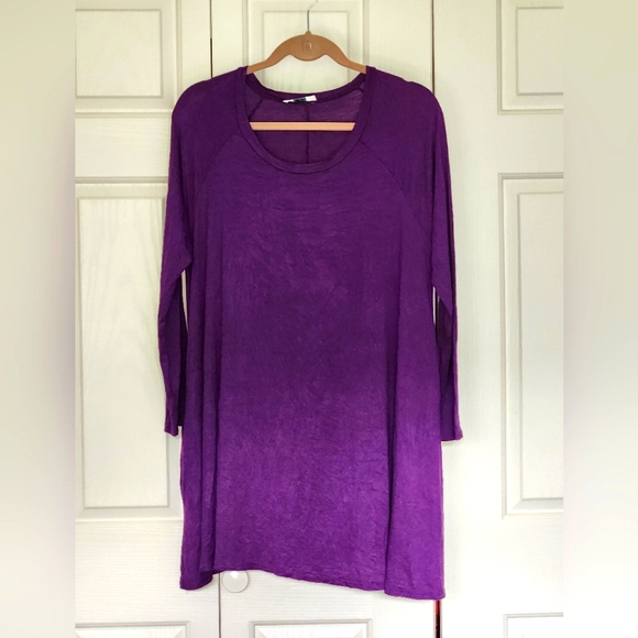 Women's Eloges Purple Tunic Dress Size L Worn Once Pockets Swings Comfortable - Picture 1 of 11